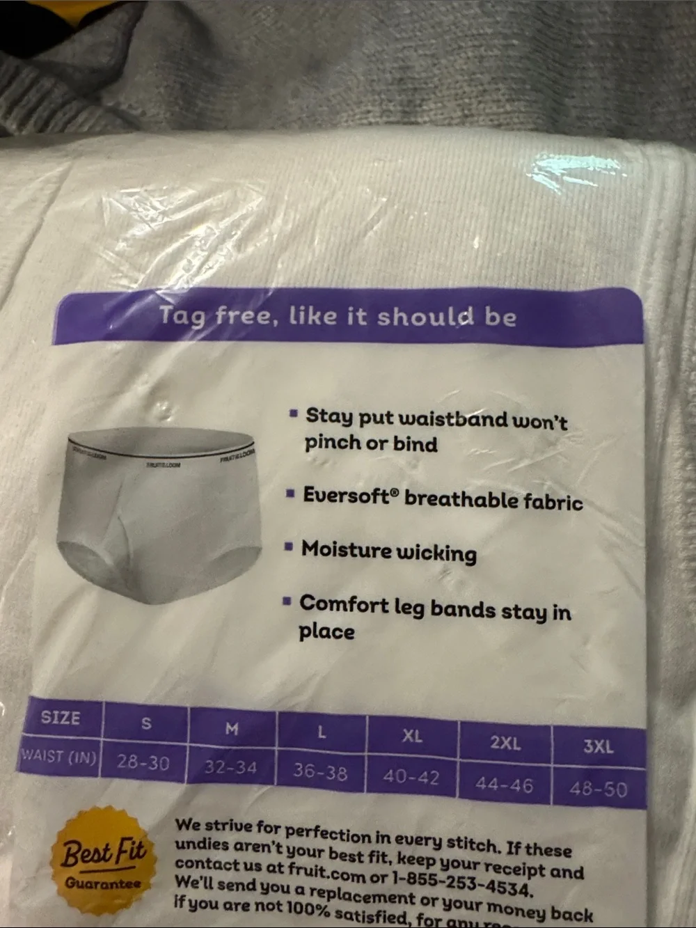 Fruit of the Loom White Men's Briefs 10-Pack XL